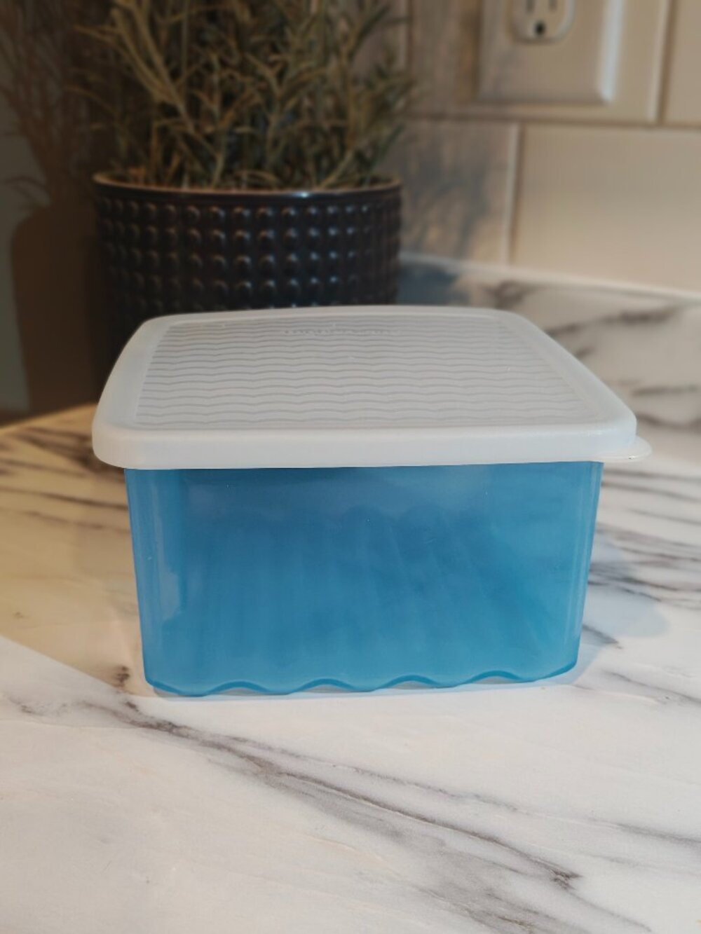 Tupperware FridgeSmart Small 4.5 Cup Produce Storage Container 3993a-4 Blue - Picture 5 of 8